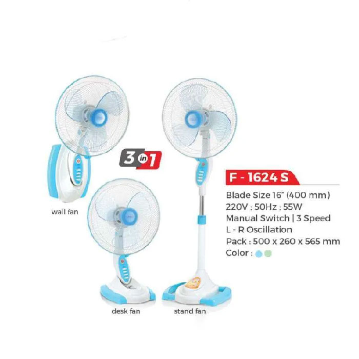 Maspion Kipas Angin Berdiri Stand Fan 16 Inch - F-1625 RC | F1625RC